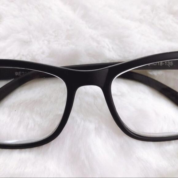Eugene Black Rectangular Reading Glasses - Picture 3 of 9